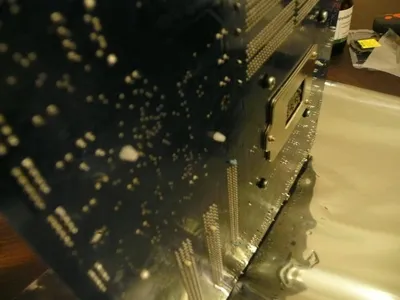 031 Old chip cooler motherboard backside